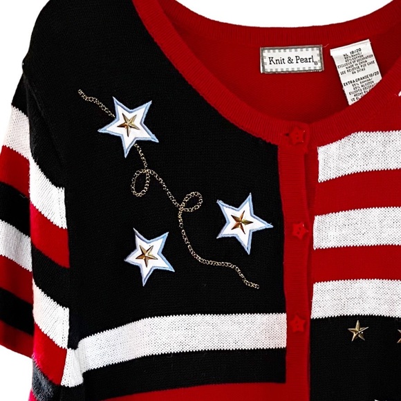 Vintage Americana Button Front Cardigan Sweater - Picture 4 of 8